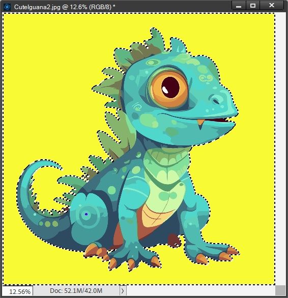 Iguana - Background Yellow