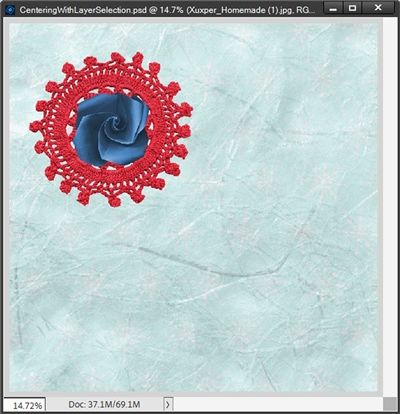Background Added To Doily Flower