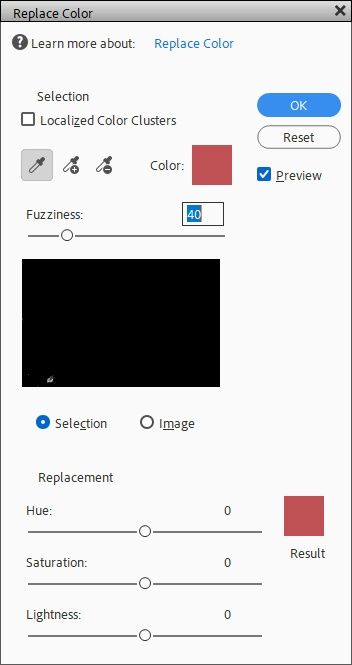 Replace Color Options