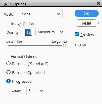 Save JPEG Options