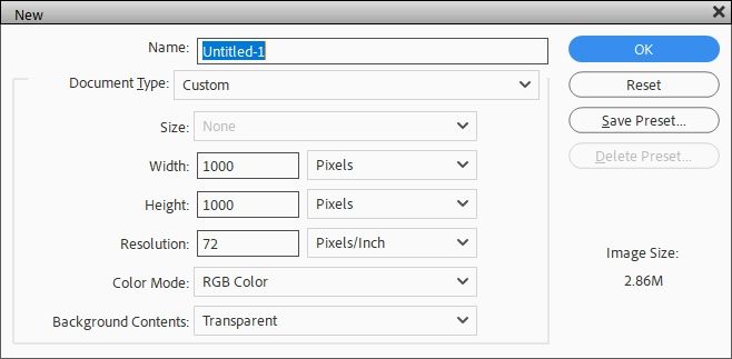 New File - Custom