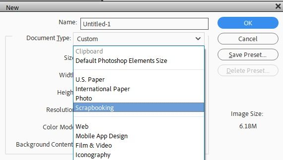 New Document Options