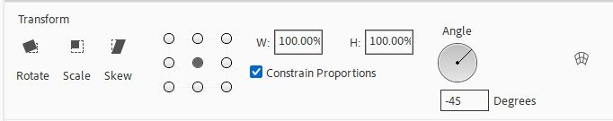 Transform Options