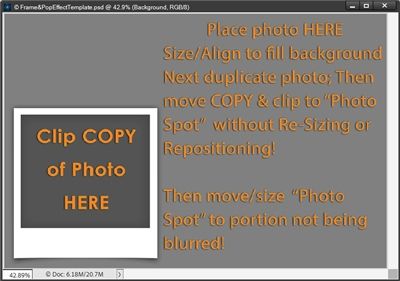 Frame & Pop Template