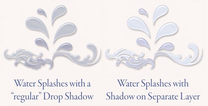 Water Splashes Shadowed