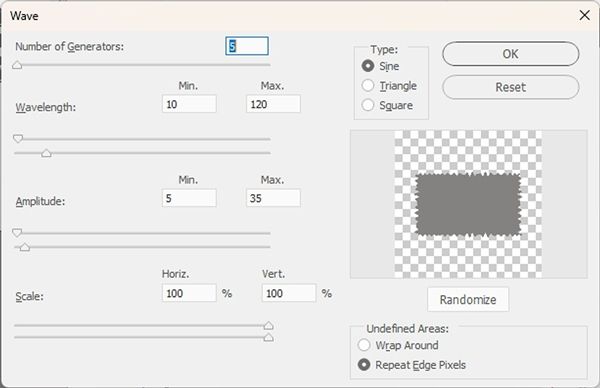 Wave Initial Settings