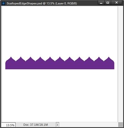 Scallop Border - Spade Card